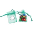 thumbnail image 3 of The Display Guys 48-pc 2x3 Teal Sheer Organza Gift Bag with Drawstring, Jewelry Candy Treat Wedding Party Favors Mesh Pouch, 3 of 5
