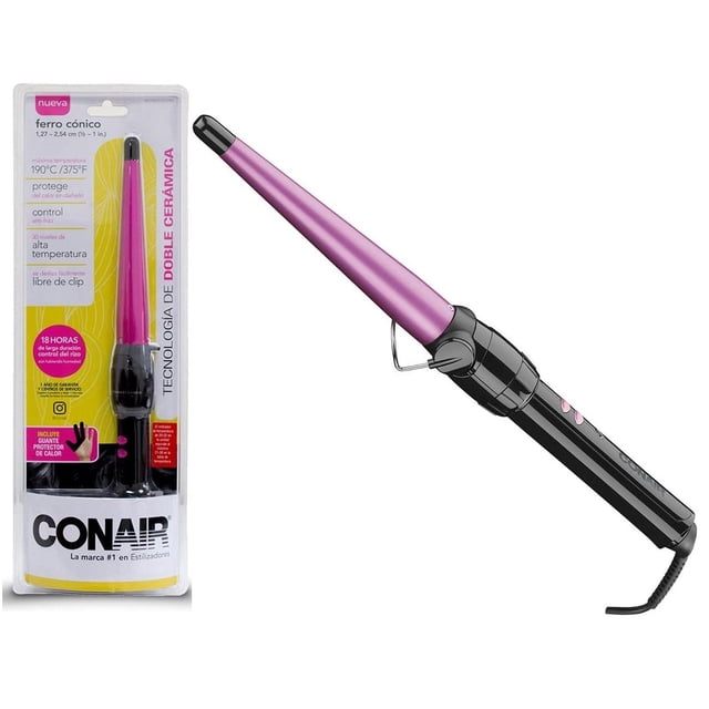 Rizadora Cónica Cabello Doble Cerámica Conair CD717ES Negro