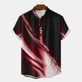 thumbnail image 2 of Blusa de Manga Corta, Impresión Casual Suéter Cuello de Soporte de la Moda Superior Hecha de Poliéster para los Hombres de Verano de Uso Diario, Mangas de Mano para los Hombres, 2 of 4