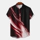 thumbnail image 1 of Blusa y camisa de manga corta con cuello alto para hombre, informal, a la moda, con estampado, de poliéster, 1 of 4