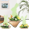 thumbnail image 1 of Fiudx Decoración de Mesa de Conejo de Pascua, Juego de Tres Piezas de Adornos de Madera, Diseño de Huevo Verde, Decoración Navideña para El Hogar, Estante para Chimenea, Perfecto para Pascua, Tamaño, 1 of 6