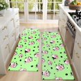 thumbnail image 4 of Kitchen Rugs Sets Of 2,Green Cow Spot Pattern Anti Fatigue Kitchen Mat Rugs Non Slip Washable,Decorative Kitchen Floor Mats for Kitchen,Sink,Laundry,17"X47", 4 of 5