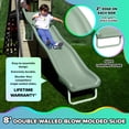 thumbnail image 4 of Sportspower Ladera Solar Wooden Swing Set with Clubhouse, Deck Lights, 2 Belt Swings, 2-Person Saucer Swing, 8ft Slide, Climbing Wall, & Bench/Table, FREE Anchors Included, 4 of 10