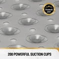 thumbnail image 4 of HITSLAM Extra Long Bathtub Mat-40x16 Non Slip Shower Mat with Drain Holes and Suction Cups,Machine Washable Bath Mat,Clear Gray, 4 of 8