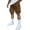 Brown, variant on Men's Casual Cargo Shorts, American Style 5-Pocket Design, Versatile Work Shorts for Daily Outdoor and Hiking Navy 3XL