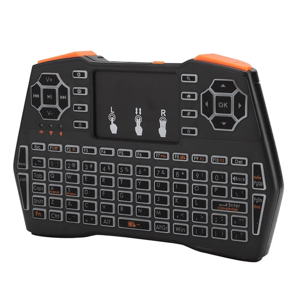 Mini teclado inalámbrico multifuncional con panel táctil y batería de litio i8plus con retroiluminación LED