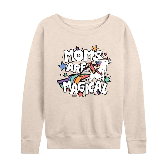 Marvel Deadpool - Moms Are Magical - Women's French Terry Pullover Long Sleeve Shirt