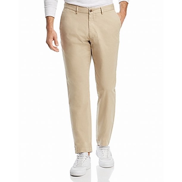 Mens Pants 32x32 ButtonFront Khakis Tapered Leg 32