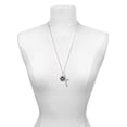 thumbnail image 3 of Delight Jewelry Silvertone Antiqued Round Seal - Initial - N - Be Strong and Courageous Engraved Cross Zoey Necklace, 28", 3 of 4