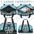 thumbnail image 5 of Personalized Cheerleader Bag Dance Bag, Custom Team Bag Gym Bag Sport Duffel Bag, Weekender Bags Travel Bag for Cheer Team Azure Glitter, 5 of 7