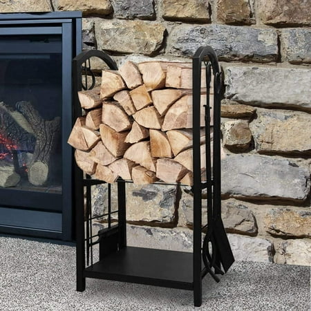 fireplace rack stacking stove logs lumber wrought bin iron tool tools storage tongs accessories amagabeli firewood holders holder indoor wood