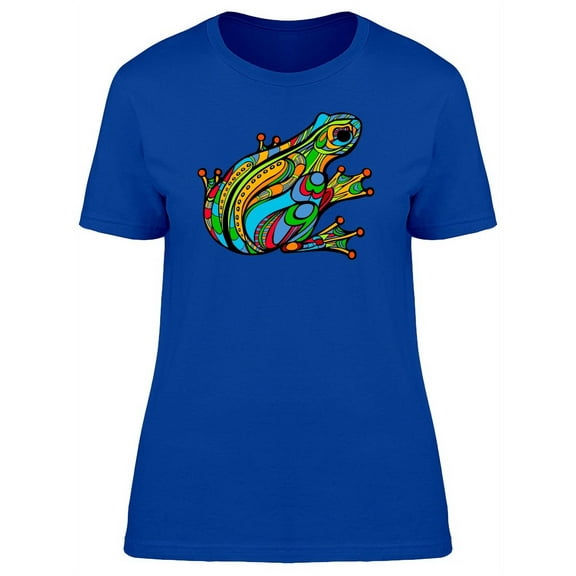 Cool Frog With Ethnic Texture T-Shirt Women -Image by Shutterstock, Female Large