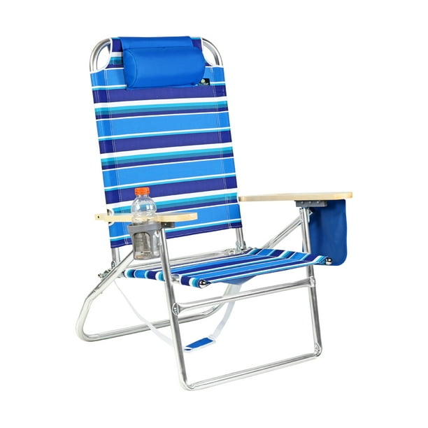 Extra Large High Seat 3 Reclining Position Aluminum Heavy Duty Beach