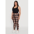 thumbnail image 3 of Womens Plus Size High Waisted Cell Phone Pocket Plaid Leggings, 3 of 6