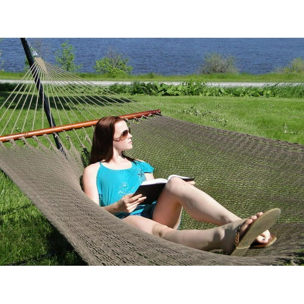 Product Review on the Polyester Rope Hammock – Soft-Woven Deluxe - Hammock  Universe Canada