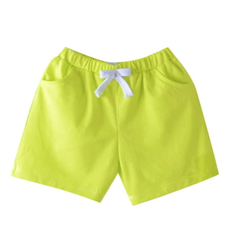

LNMQLPDBS Children s Candy Colored Colored Cotton Shorts Sports Pants Spring Summer Elastic Waist Comfortable Casual Student Kindergarten Boys and Girls Shorts