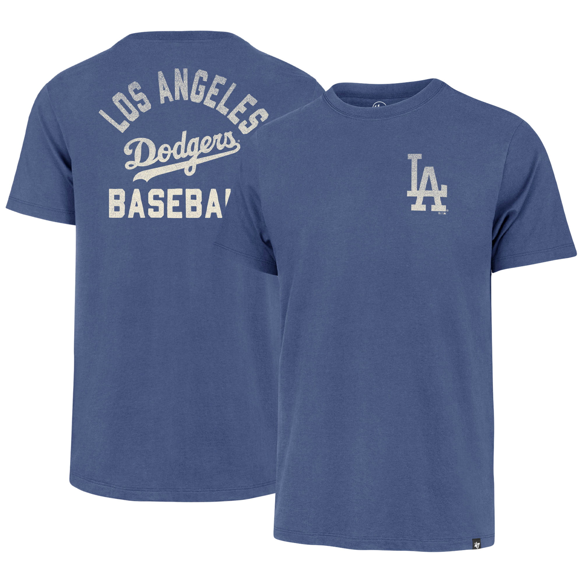 Men's '47 Royal Los Angeles Dodgers Turn Back Franklin T-Shirt ...