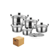 thumbnail image 1 of Juego De Ollas Gruesas De Cinco Piezas Con Bandeja Para Cocina Lab.G Plateado, 1 of 5