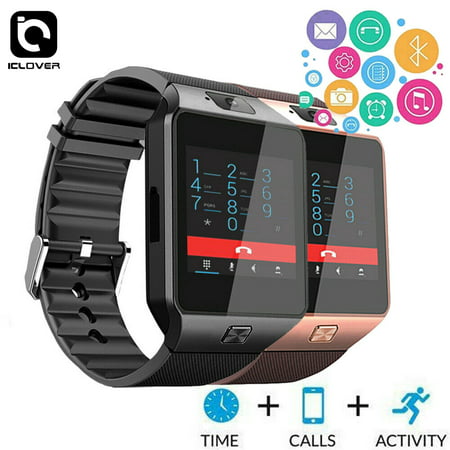 IClover 2019 Bluetooth Smart Watch For Android IOS Phone Samsung iPhone Camera SIM Slot (Best Smartwatch With Camera 2019)