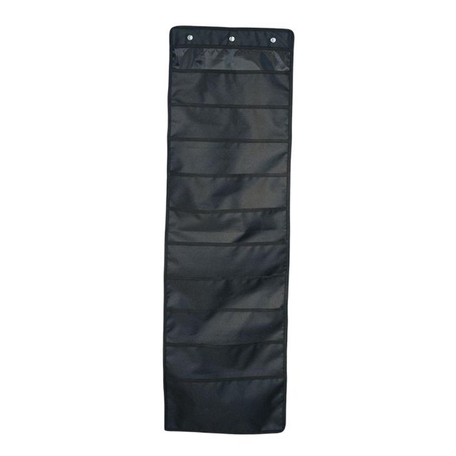 Bolsa de almacenamiento colgante Revistero 2 colgadores sobre puerta Incluido Carpeta Organizador de archivos Bolsillo de almacenamiento resistente Negro 10 bolsillos Macarena organizador para colgar en la pared