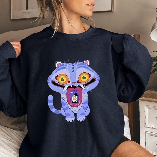 Pop cazadora para niña Hunters Boys Girls Fashion Round-Neck Sweatshirt Streetwear Soft Comfortable Long Sleeve Hoodie for Daily Wear Spring Fall Winter 1*Top (Navy)