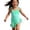 X426 Green, variant on Girls Swim Wear Gradient Sleeveless Crew Neck Swimsuits Summer Fashion Girls Swimsuits Size 4-5 Years Green