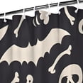 thumbnail image 3 of Spooky Halloween Icons Pattern Shower Curtain 36"x72" ,Bathroom Decorative Shower Curtains Set with 12 Hooks,Modern Waterproof Washable Shower Curtain, 3 of 6