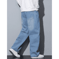 thumbnail image 4 of Mrmall Men's Baggy Jeans Wide Leg Casual Loose Fit Y2K Vintage Denim Jeans Streetwear, 4 of 6