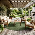thumbnail image 2 of Koeckritz Rugs Garden Escape Holly Leaf Premium Indoor/Outdoor Round Area Rug, 9' Round, 2 of 8