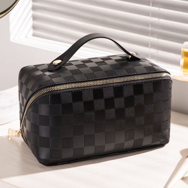 Bolsa de almohada cuadrada, bolsa de cosméticos para mujer, gran capacidad, portátil, bolsa de almacenamiento para cosméticos de viaje cibernética