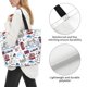 thumbnail image 3 of Fotbe London Landmark2 Bolsa Tote Estética de Lona con Estampado para Mujer - Bolsa Reutilizable de Hombro Casual para Vacaciones, Compras, Trabajo y Gimnasio, 3 of 8