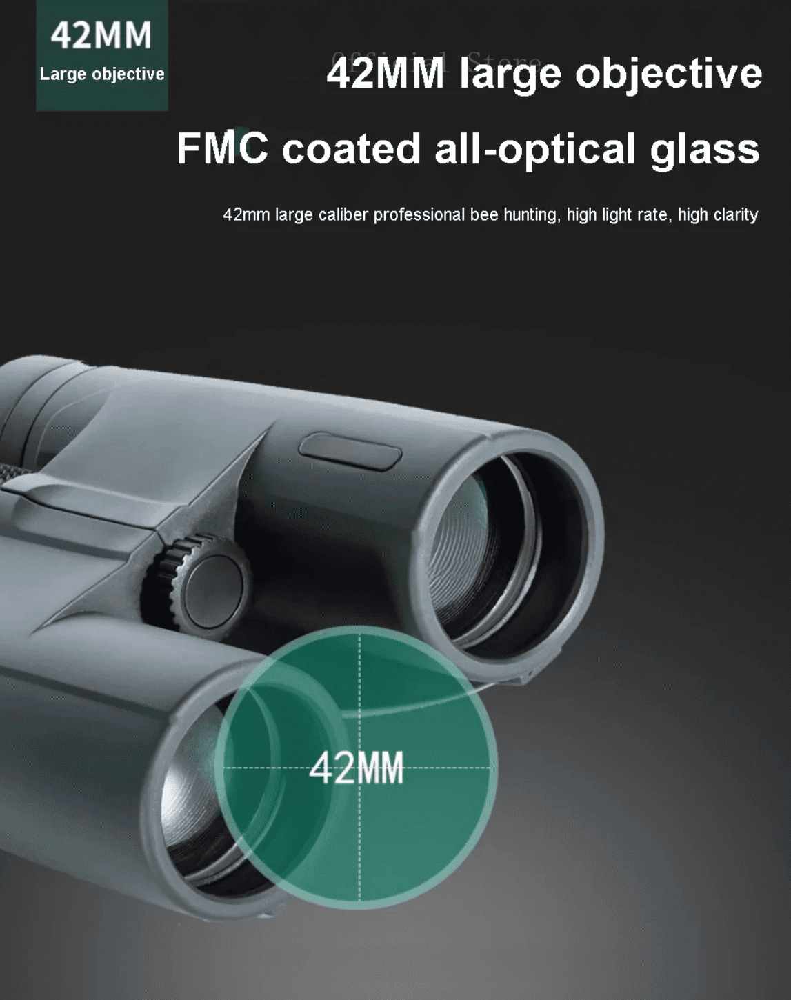 Powerful Telescope 10X42 Professional Binoculars Low Light Night Vision Long Range Magnification Hunting Camping Equipment