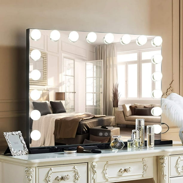 MISAVANITY Bluetooth Makeup Vanity Mirror with Lights 27.6x22.9in