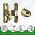 thumbnail image 2 of Uxcell 1-Pack Flip Latch Gate Latch, Cerradura deslizante de puerta de granero de 3 pulgadas, cerraduras deslizantes de 90/180 grados [Bronce], 2 of 7