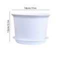 thumbnail image 3 of Ovzne Thickened Round Flower Pot With Saucer – Plastic Planter For Indoor Outdoor Use, 3 of 6