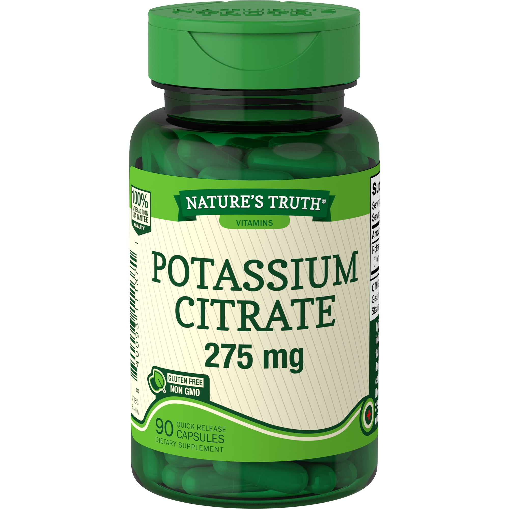 Potassium Citrate 275mg 90 Capsules NonGMO and Gluten Free