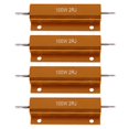thumbnail image 1 of 4X Gold Aluminum Clad Power Resistor Resistance 100W, 2 Ohm 2R, 1 of 9