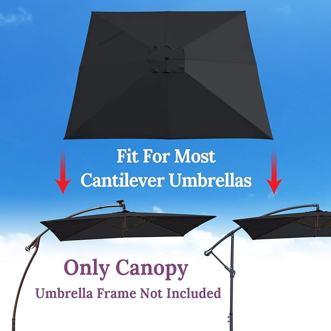 SOLAXO Replacement Umbrella Canopy for 8.2ft x 8.2 ft 8 ribs