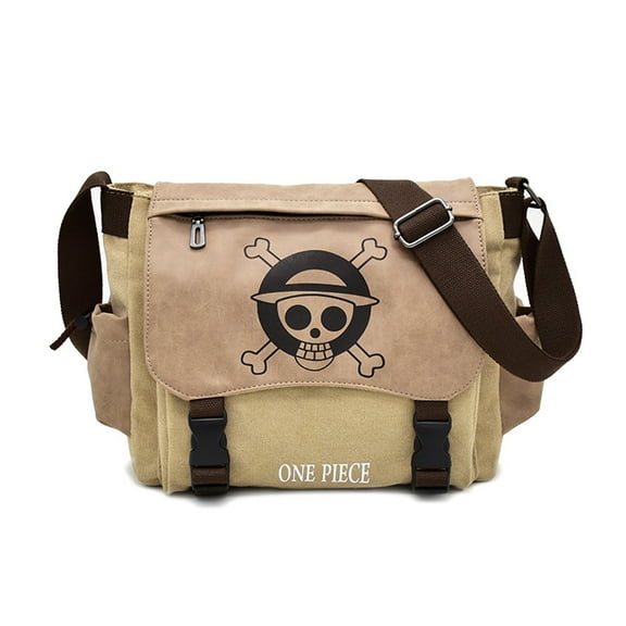 One Piece Messenger Bag,Luffy Skull Canvas Crossbody,Anime Inspired Shoulder Bag For Daily Use