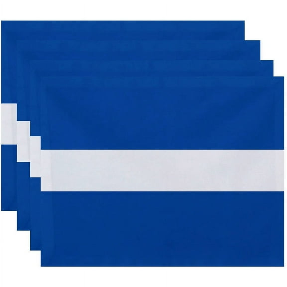 Simply Daisy 18" x 14" Narrow the Gap Stripe Print Placemats, Set of 4