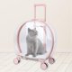 thumbnail image 5 of Maleta con ruedas para mascotas, caja de burbujas para y perros, cápsula ligera con rueda silenciosa, bolsa de transporte , rosa brillante Yinane Caja de la carretilla, 5 of 8