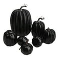 thumbnail image 1 of 7 piezas de calabazas falsas, modelo de calabazas artificiales, mini calabazas de simulación de espuma Negro, 1 of 8