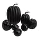 thumbnail image 1 of 7 calabazas falsas de espuma, lindas y realistas mini calabazas de Halloween. Negro, 1 of 8
