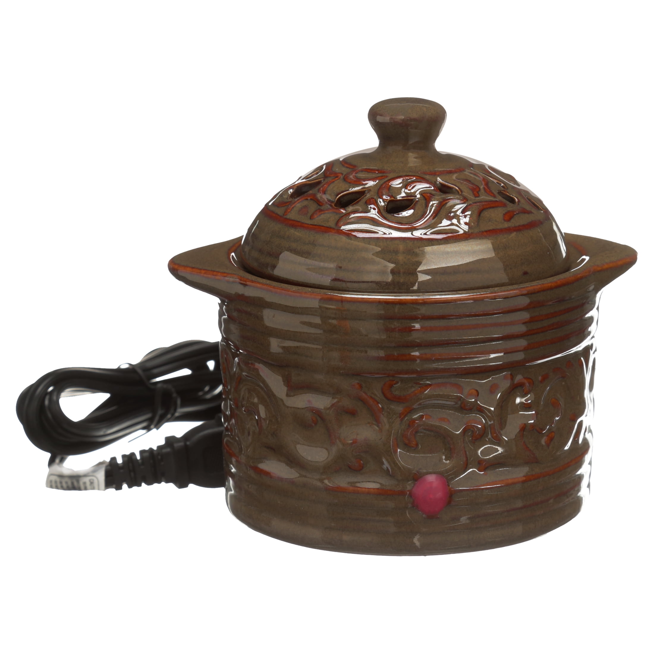 Electric Potpourri Simmering Pot- Vintage Ceramic Black Electric Simmering  Pot NEVER USED in Original Box!