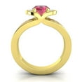 thumbnail image 4 of 2.35 Carat Beautiful Oval Cut Red Ruby & Pink Sapphire Gemstone Bridal Ring for Women Solid 18K Yellow Gold Size 3 by Diamond-Capitals, 4 of 8