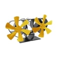 thumbnail image 3 of Ventilador de chimenea de aleación de aluminio, práctico y multifuncional, con 12 aspas, para horno de leña de combustión de habitación Dorado, 3 of 8
