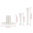 thumbnail image 3 of Golf Ball tee For Driver Woods Club Practice Training Tool White Set Rubber Tee Holder + 2 Heights Tees Stability Golf Supplies 1 Box, 3 of 4