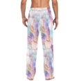 thumbnail image 4 of FORMRS Mens Pajama Pants with Pockets Soft Cotton Sleepwear Lounge Bottoms, Sizes S-2XL, Watercolor Marble Pattern, 4 of 7