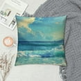 thumbnail image 2 of Orinice Palm Tree Waves Beach Graphic Decorative Pillow Cover for Home Couch 24x24in, 2 of 5