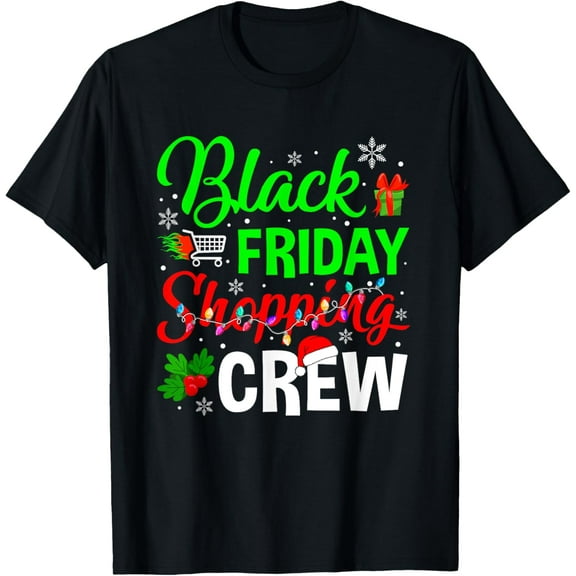 Friday Shopping Crew Christmas Black Shopping Family Group T-Shirt